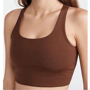 Girlfriend Collective M XL Paloma Racerback Sports Bra Size in Brown sz M XL